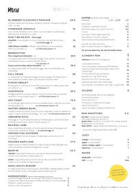 The Crave Cafe Menus