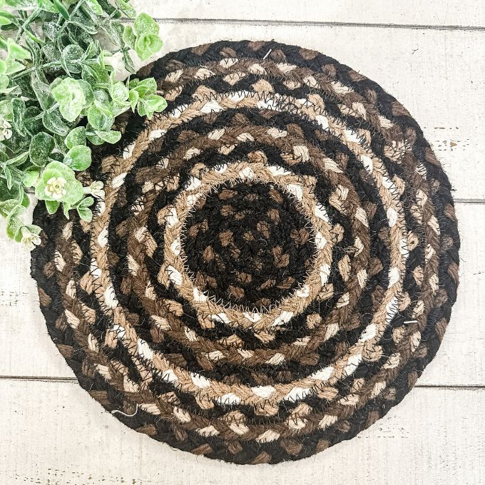 Yellowstone Braided Jute Rug - Black