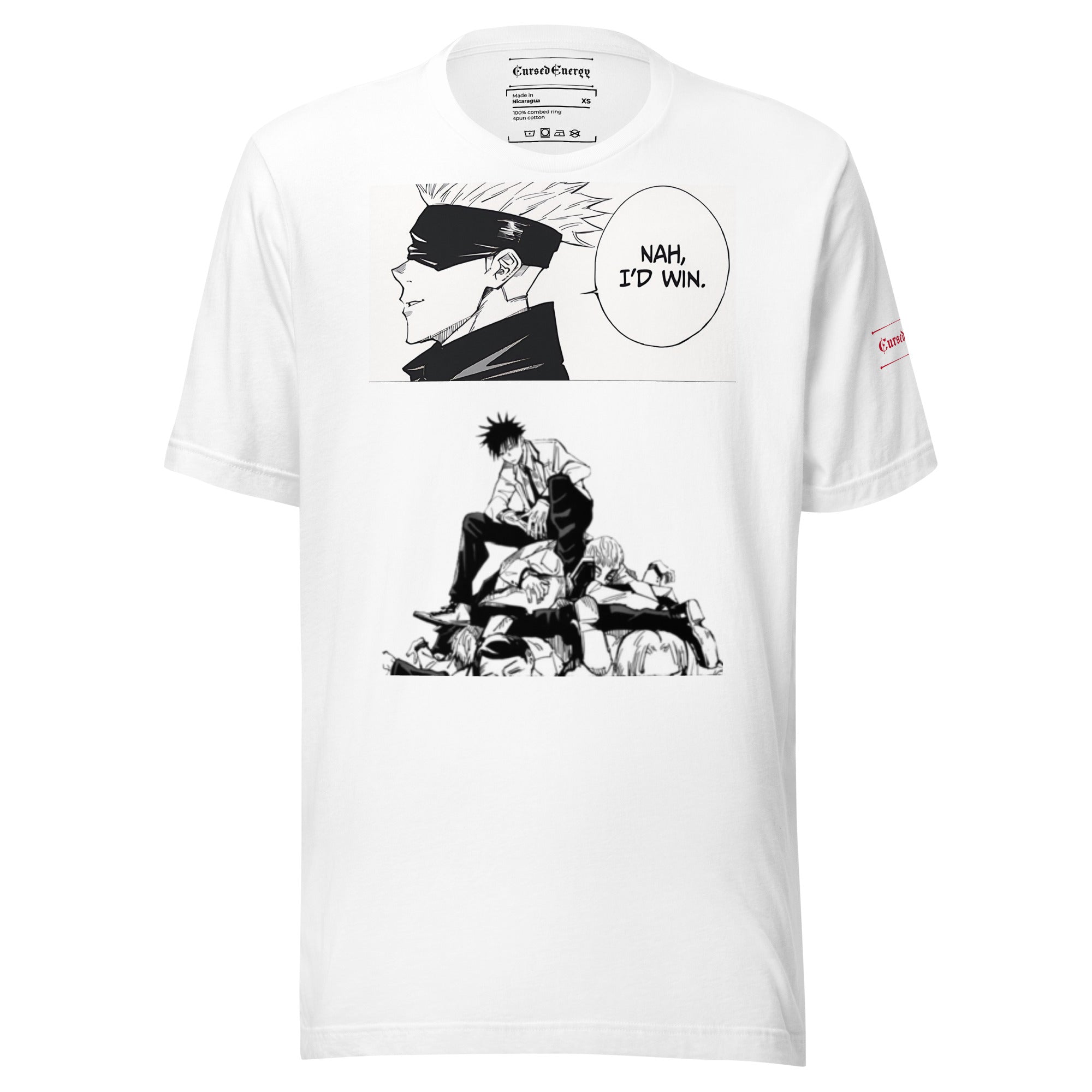 Jujutsu Confidence: 'Nah, I'd Win' Jujutsu Kaisen T-Shirt 陰茎 logo