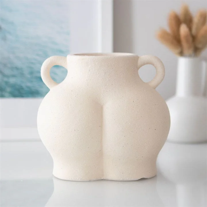 Cream Speckle Bum Plant Pot logo