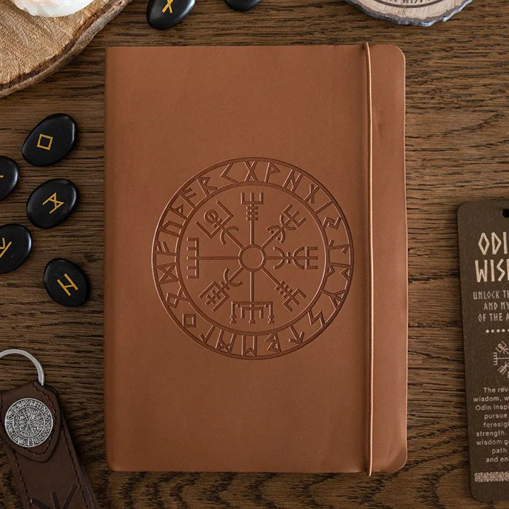 Viking Compass A5 Faux Leather Journal with Pen logo