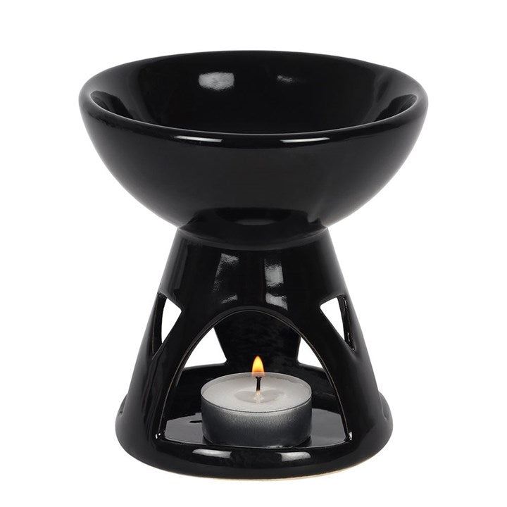 Black Deep Bowl Oil Burner and Wax Warmer logo