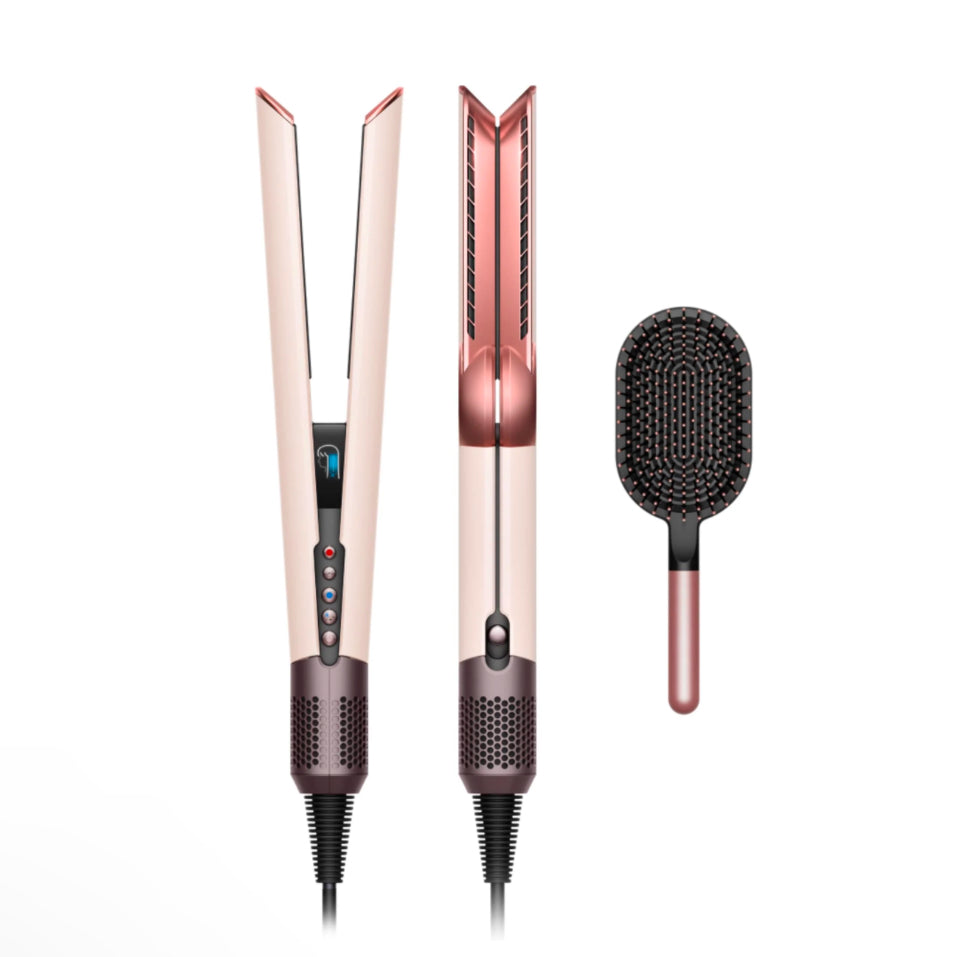 Dyson Airstrait™ straightener Ceramic pink and rose gold | Dyson logo