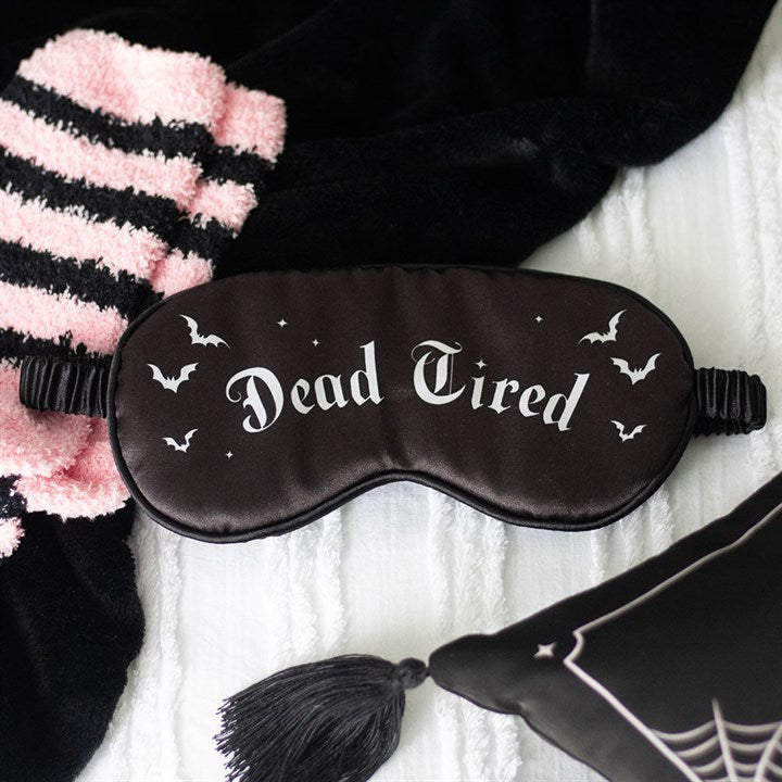 Dead Tired Satin Sleep Mask logo