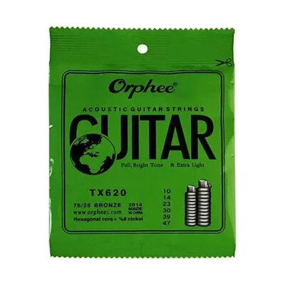 Orphee - TX620 - 10-47 ACOUSTIC Guitar String Set - Extra light