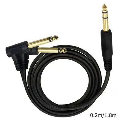 Male TRS Stereo to Dual  Male TS Mono